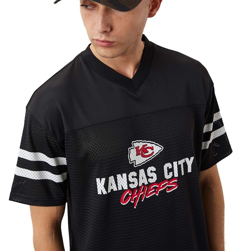 Black New Era Kansas City Chiefs NFL Script Jersey T-Shirt | IUPS58740