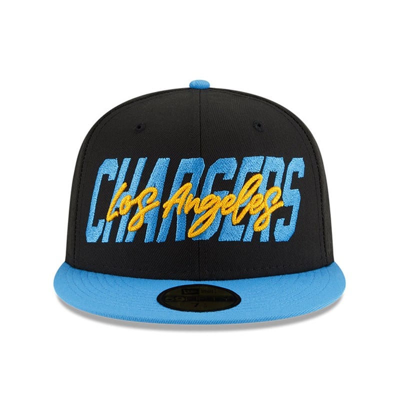 Black New Era La Chargers NFL Draft Fitted Cap 59fifty | VBEK98702