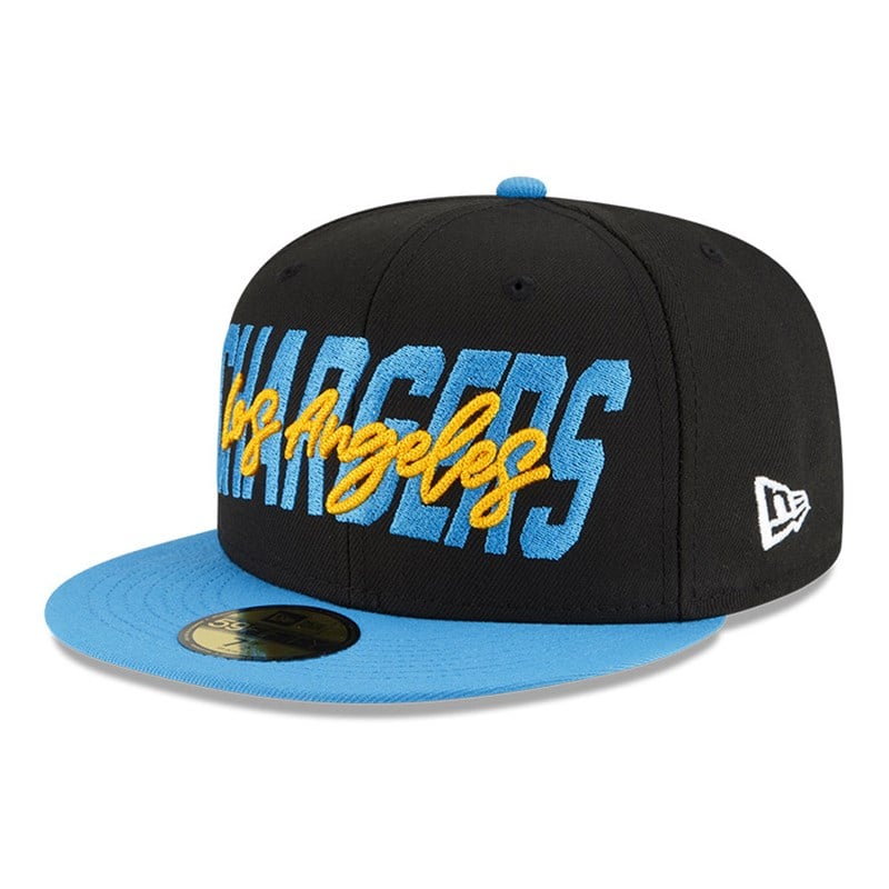 Black New Era La Chargers NFL Draft Fitted Cap 59fifty | VBEK98702