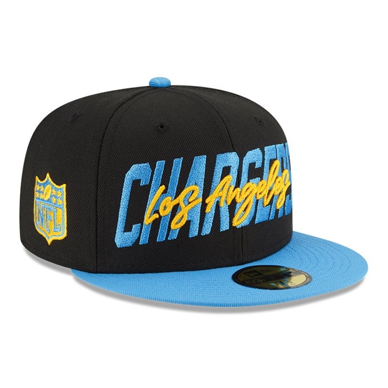 Black New Era La Chargers NFL Draft Fitted Cap 59fifty | VBEK98702