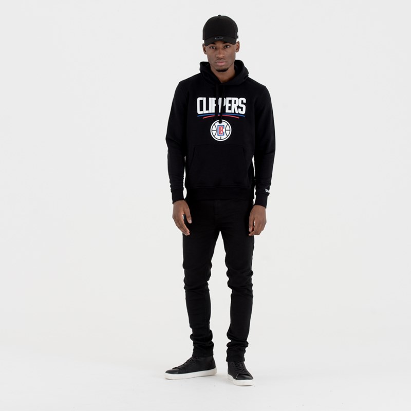 Black New Era La Clippers Team Logo Hoodie | IVRA03456