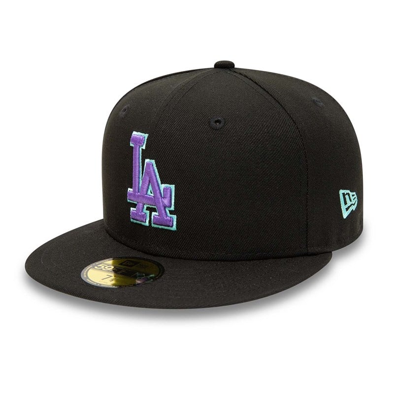 Black New Era La Dodgers And Tint Fitted Cap 59fifty | GXQR50891