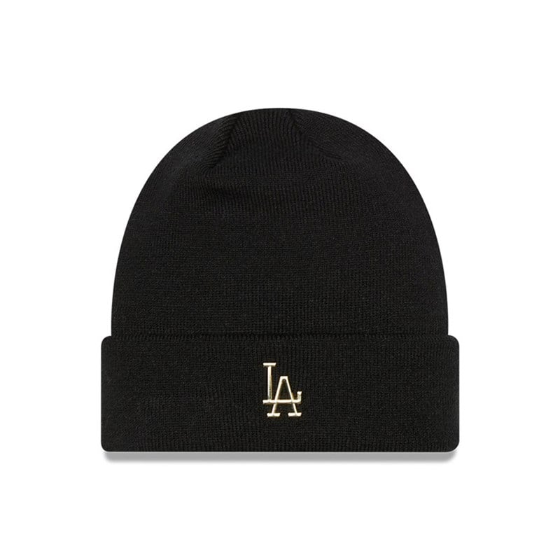 Black New Era La Dodgers Beanie Hat Knit | TIHZ97354