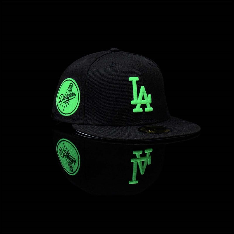 Black New Era La Dodgers Glow In The Fitted Cap 59fifty | DVBI93815