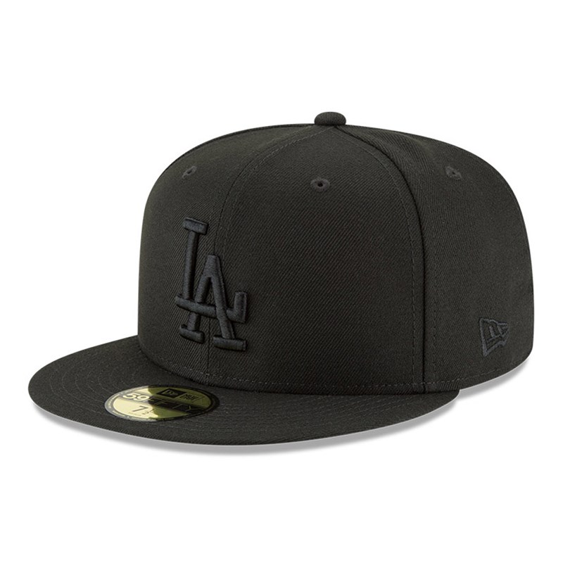 Black New Era La Dodgers MLB Basic Fitted Cap 59fifty | TCOX08763