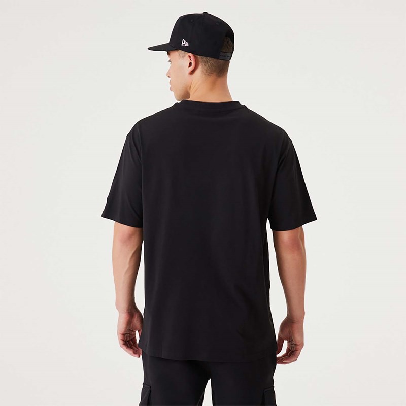 Black New Era La Dodgers MLB League Essential Oversized T-Shirt | QHAZ41892