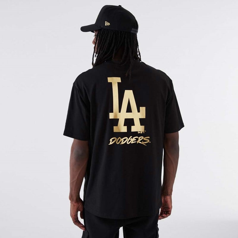 Black New Era La Dodgers MLB T-Shirt | MCYQ19462