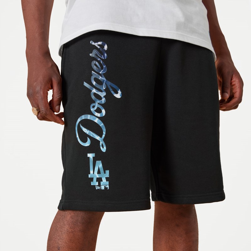 Black New Era La Dodgers MLB Team Colour Water Print Shorts | RGSU06348