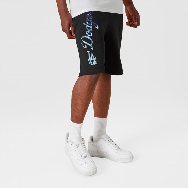 Black New Era La Dodgers MLB Team Colour Water Print Shorts | RGSU06348