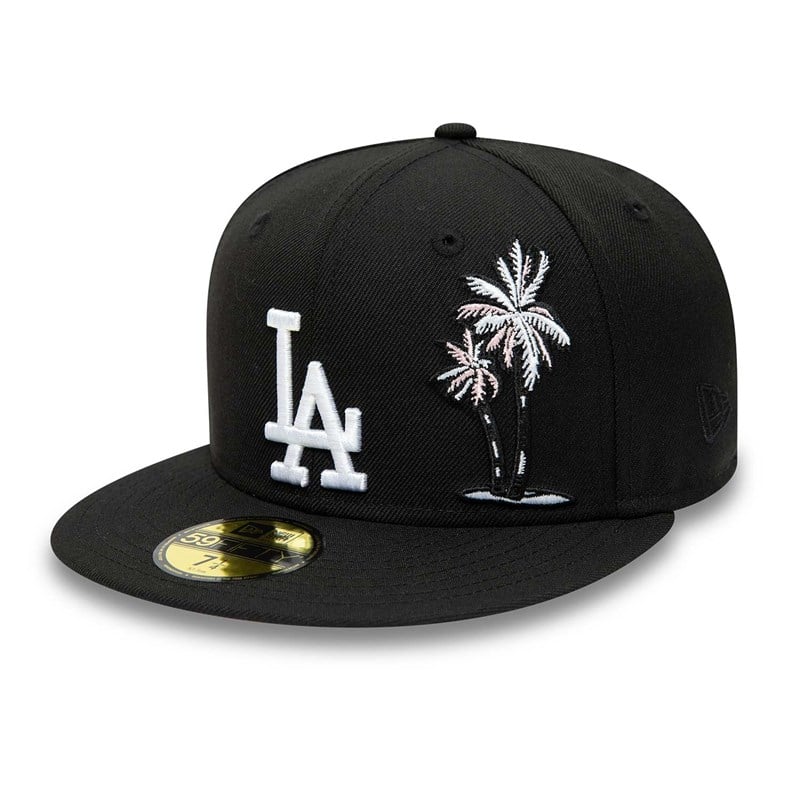 Black New Era La Dodgers Palm Tree Fitted Cap 59fifty | ERVY86251