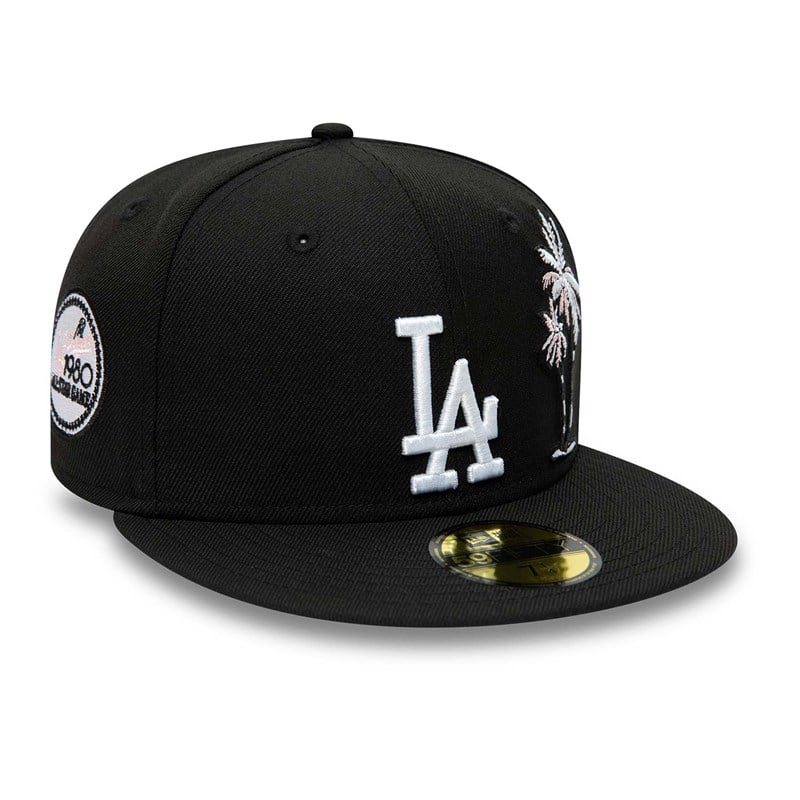 Black New Era La Dodgers Palm Tree Fitted Cap 59fifty | ERVY86251