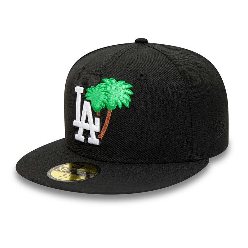 Black New Era La Dodgers Palm Tree Fitted Cap 59fifty | ZOKV50921