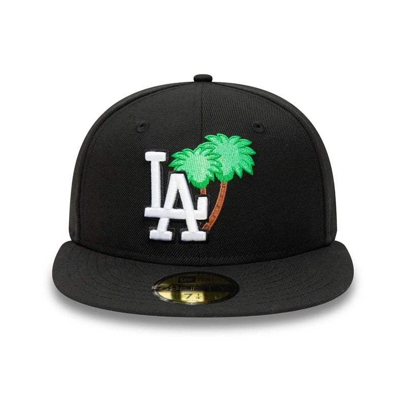 Black New Era La Dodgers Palm Tree Fitted Cap 59fifty | ZOKV50921