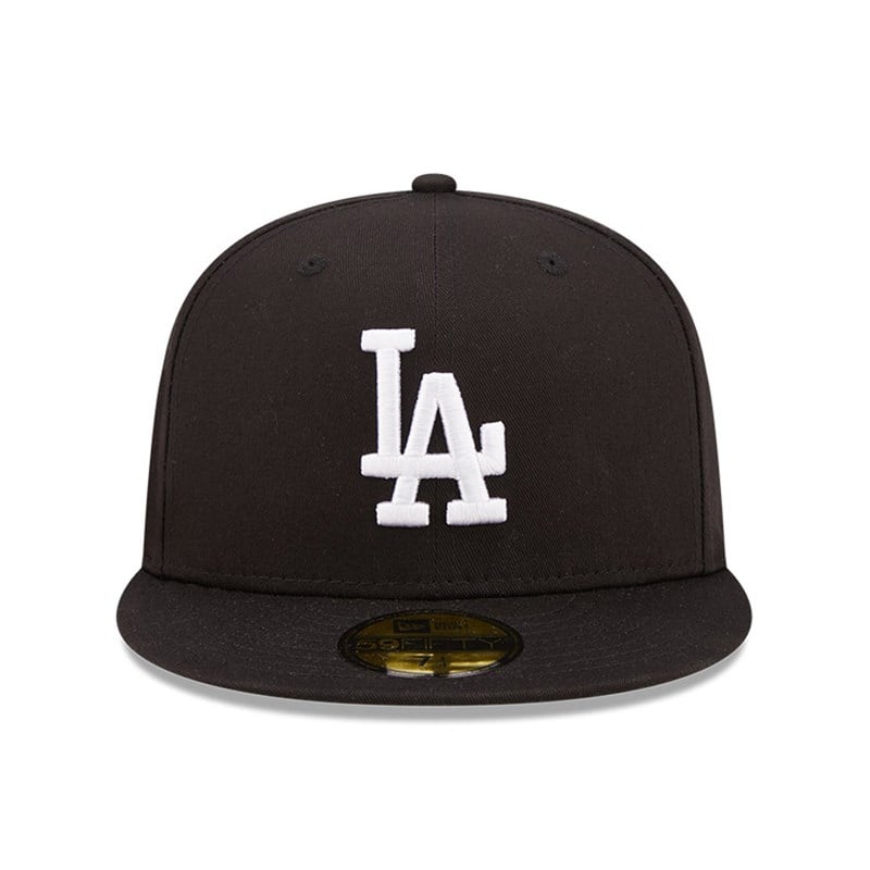 Black New Era La Dodgers Side Patch Fitted Cap 59fifty | XKFD42573