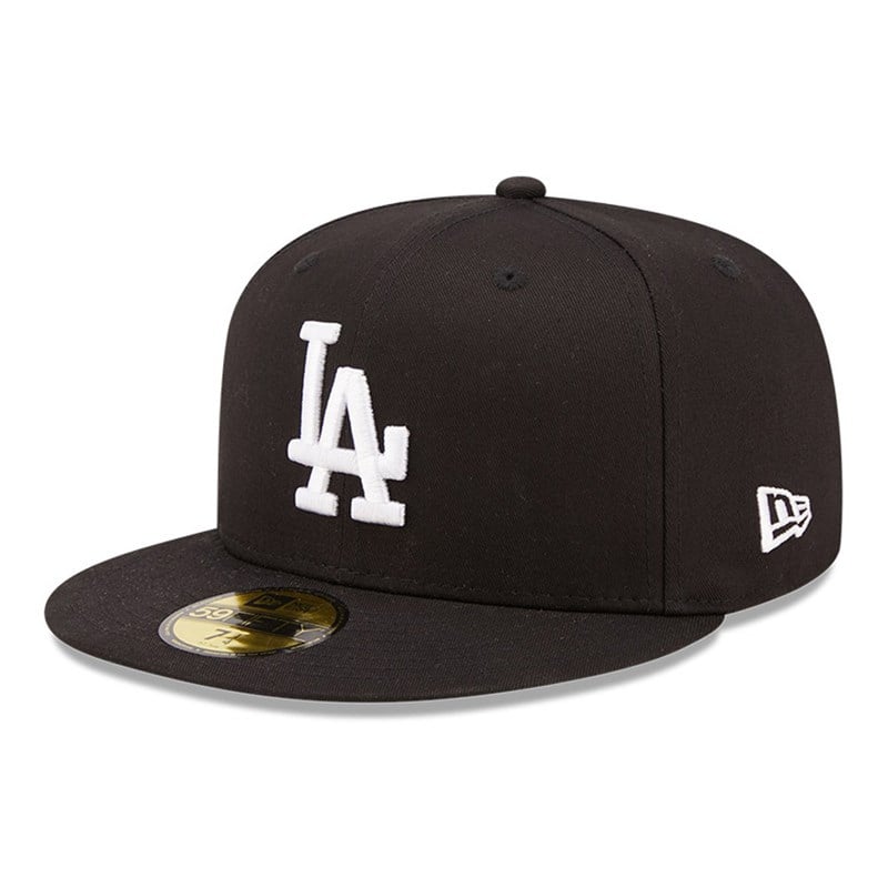 Black New Era La Dodgers Side Patch Fitted Cap 59fifty | XKFD42573