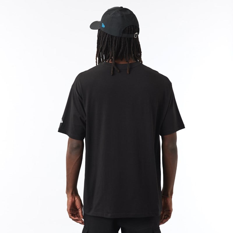 Black New Era La Dodgers Stack Logo Oversized T-Shirt | EDAH15874