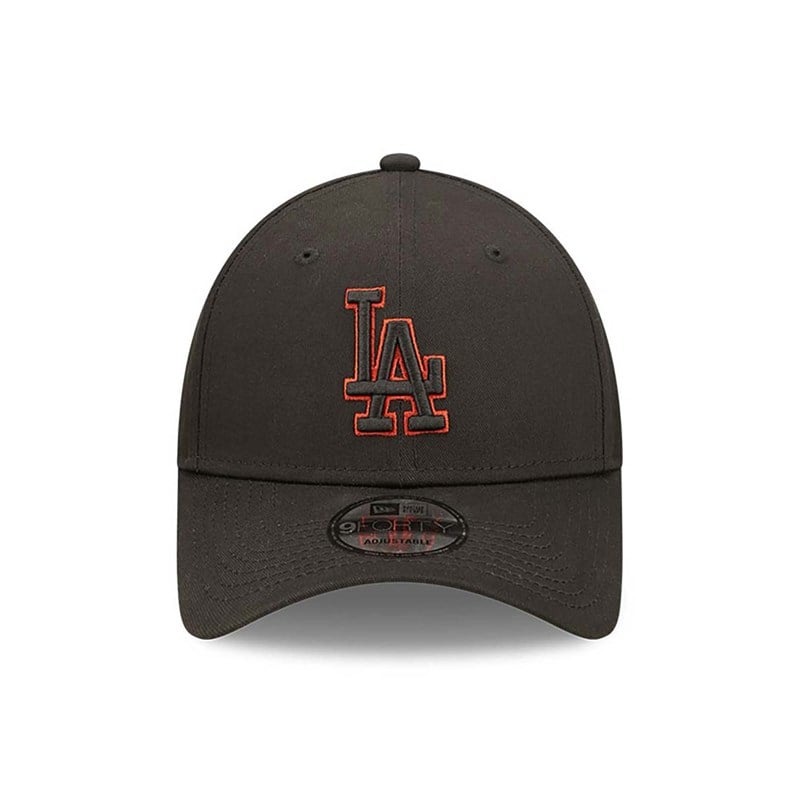 Black New Era La Dodgers Team Outline Adjustable Cap 9forty | KBZQ50924