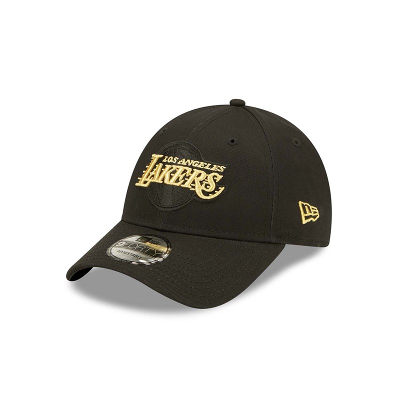 Black New Era La Lakers Adjustable Cap 9forty | HKUO53861