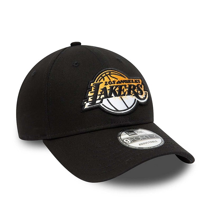 Black New Era La Lakers Gradient Infill Adjustable Cap 9forty | RVPG78392