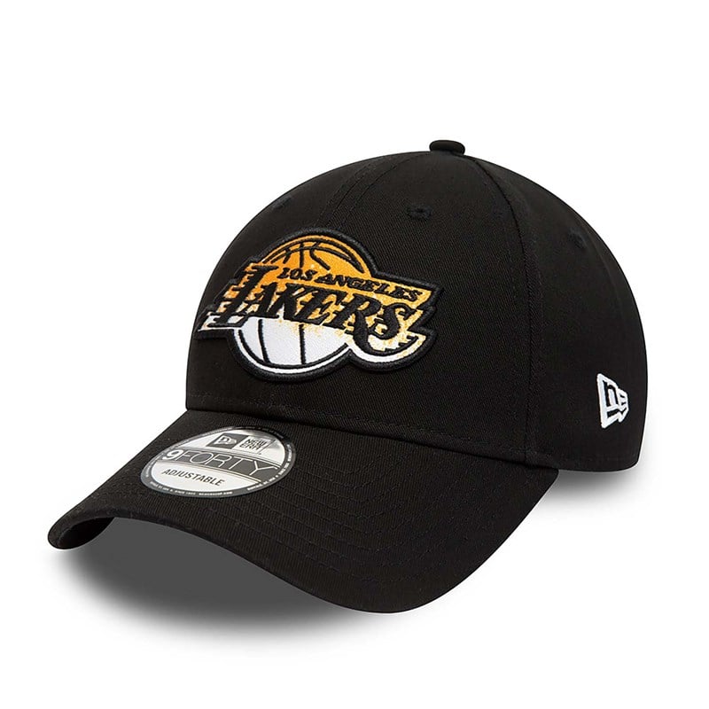 Black New Era La Lakers Gradient Infill Adjustable Cap 9forty | RVPG78392