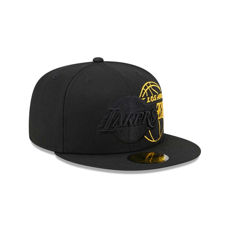 Black New Era La Lakers NBA Elements Fitted Cap 59fifty | ISWJ31579