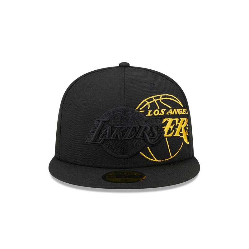 Black New Era La Lakers NBA Elements Fitted Cap 59fifty | ISWJ31579