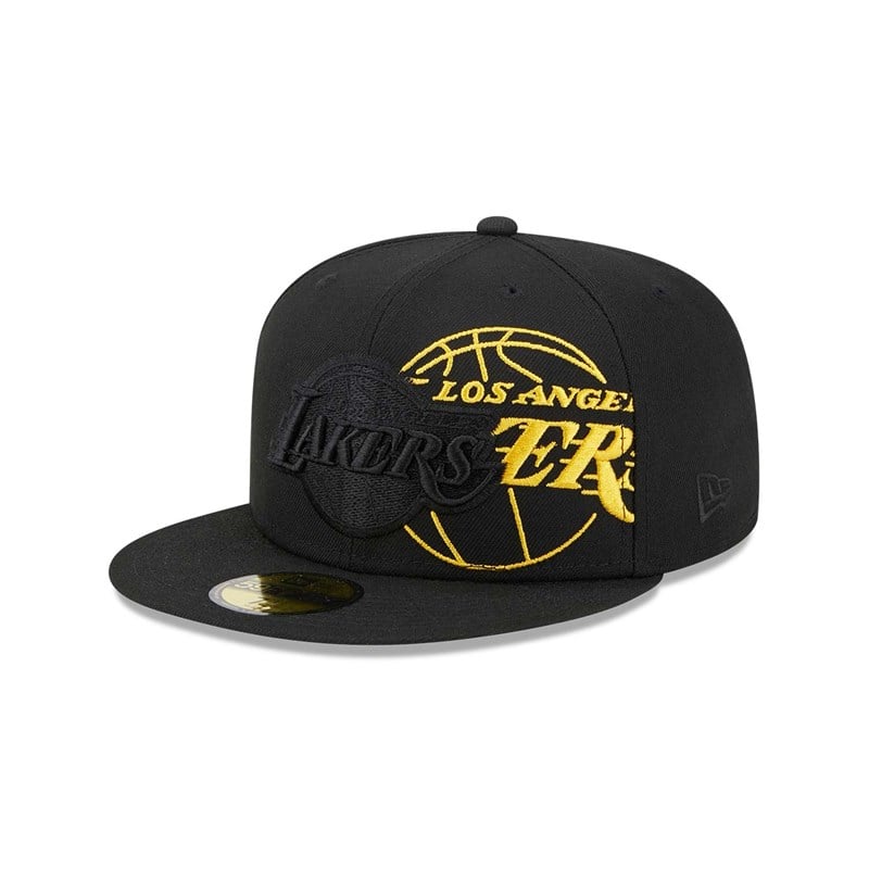 Black New Era La Lakers NBA Elements Fitted Cap 59fifty | ISWJ31579