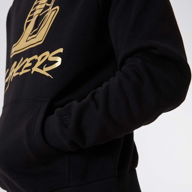 Black New Era La Lakers NBA Hoodie | BDEU86739