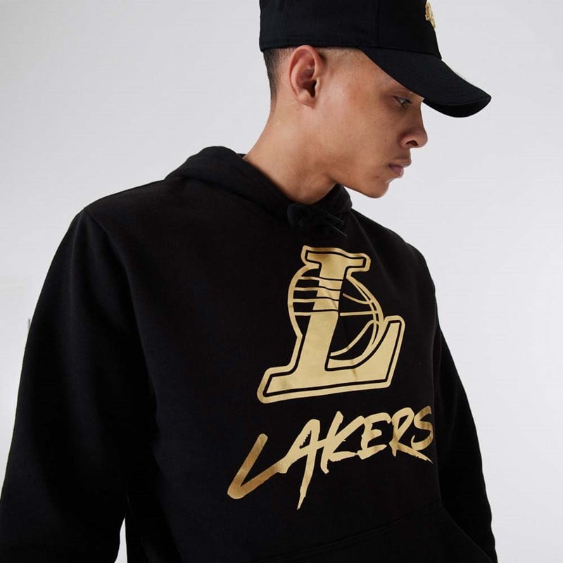 Black New Era La Lakers NBA Hoodie | BDEU86739