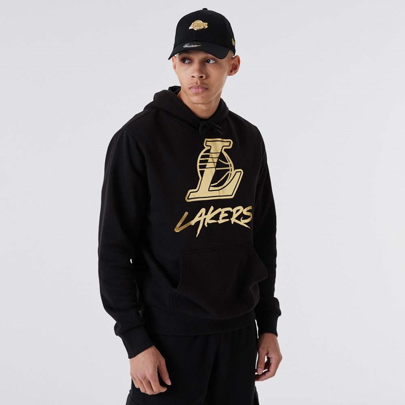 Black New Era La Lakers NBA Hoodie | BDEU86739