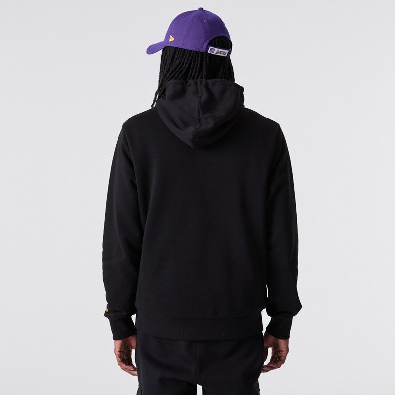 Black New Era La Lakers NBA Outline Logo Hoodie | CTGF57302