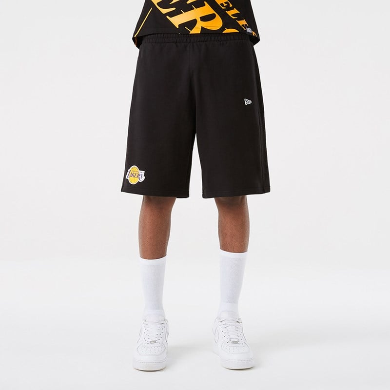 Black New Era La Lakers NBA Team Logo Shorts | PRCY85162