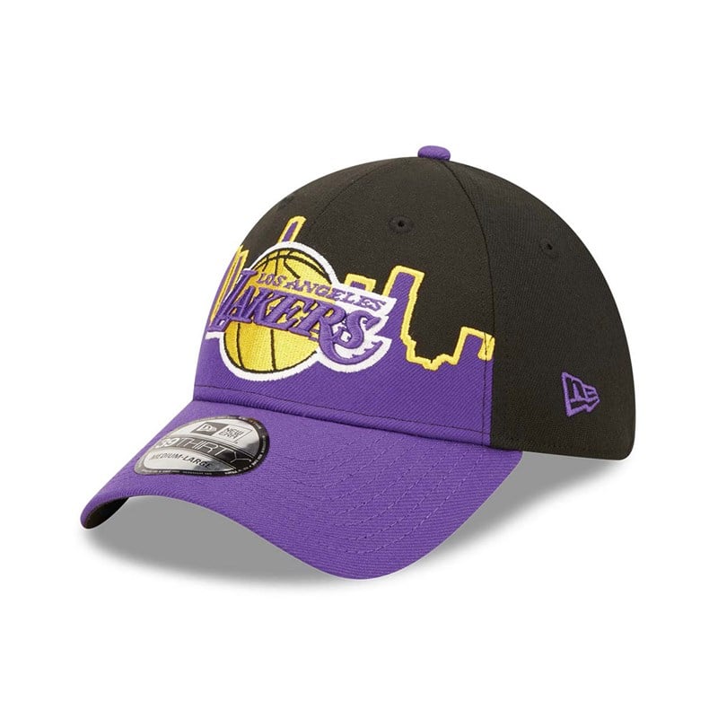 Black New Era La Lakers NBA Tip Off 2022 Stretch Fit Cap 39thirty | RKCY96417