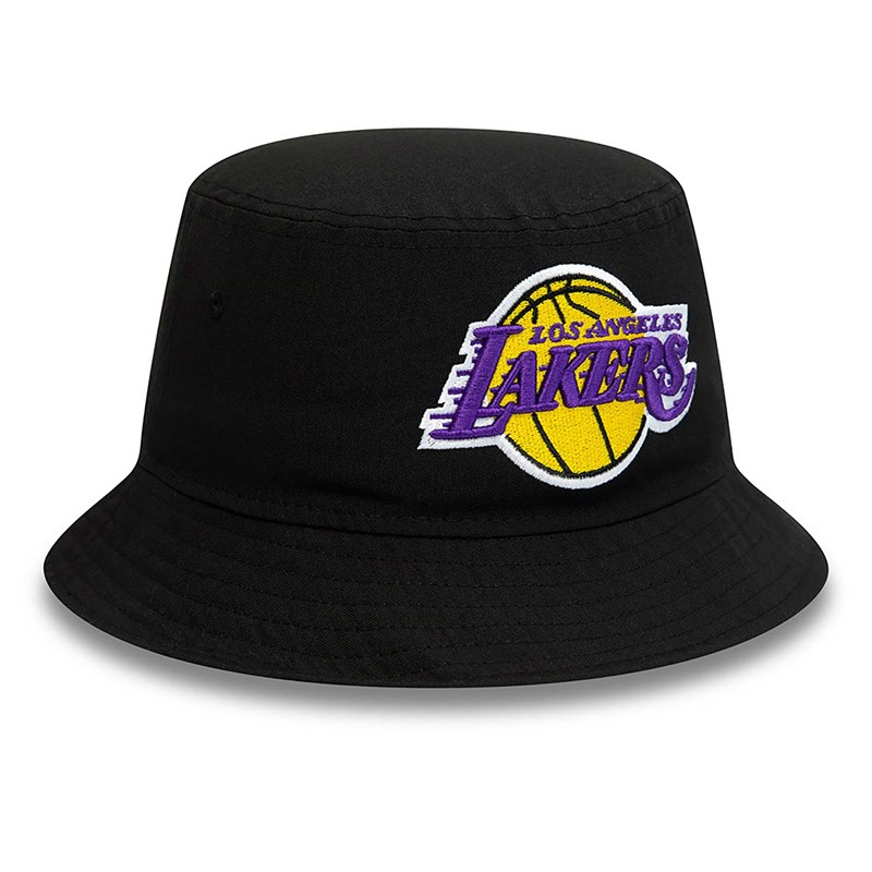 Black New Era La Lakers Print Infill Bucket | QZUM89352