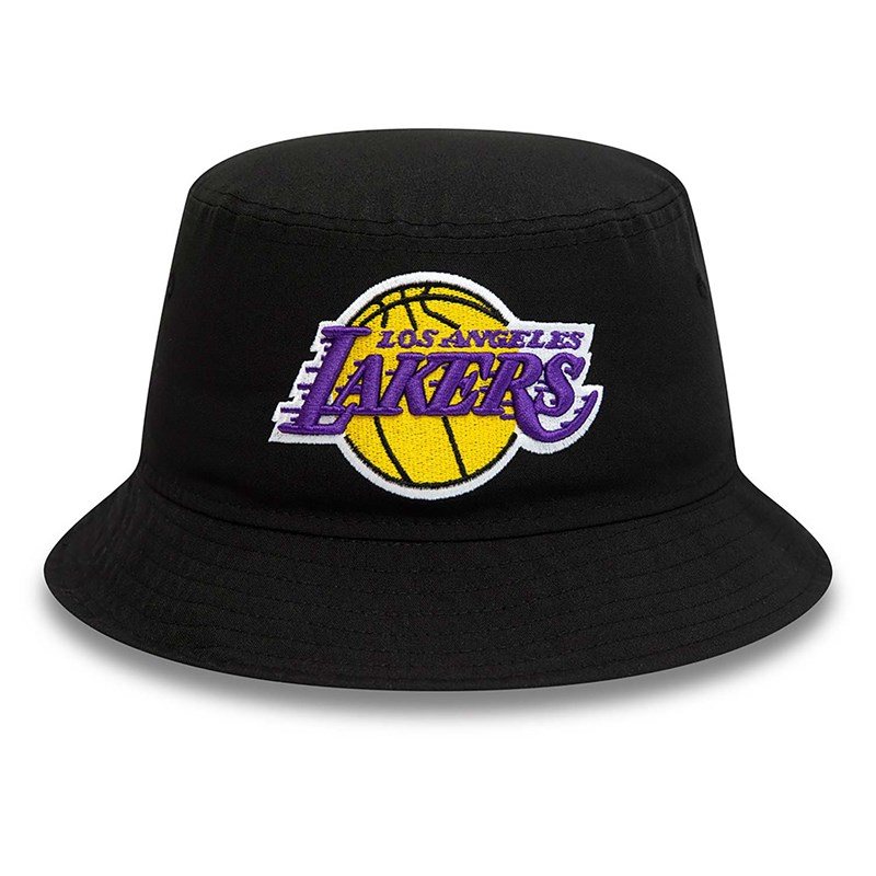 Black New Era La Lakers Print Infill Bucket | QZUM89352