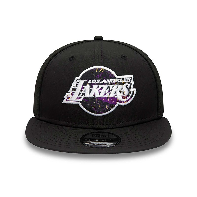 Black New Era La Lakers Print Infill Cap 9fifty | NGVK90614