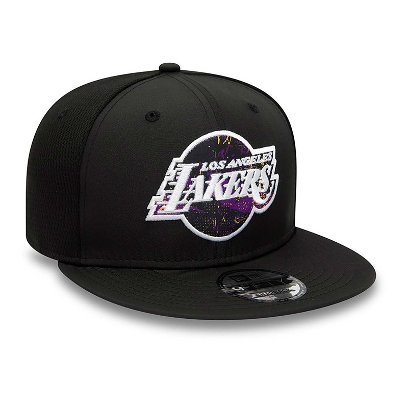 Black New Era La Lakers Print Infill Cap 9fifty | NGVK90614