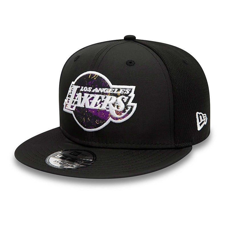 Black New Era La Lakers Print Infill Cap 9fifty | NGVK90614