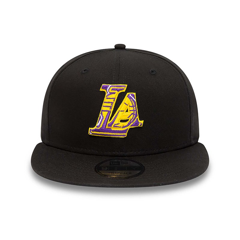 Black New Era La Lakers Team Infill Logo Cap 9fifty | FLRK96401