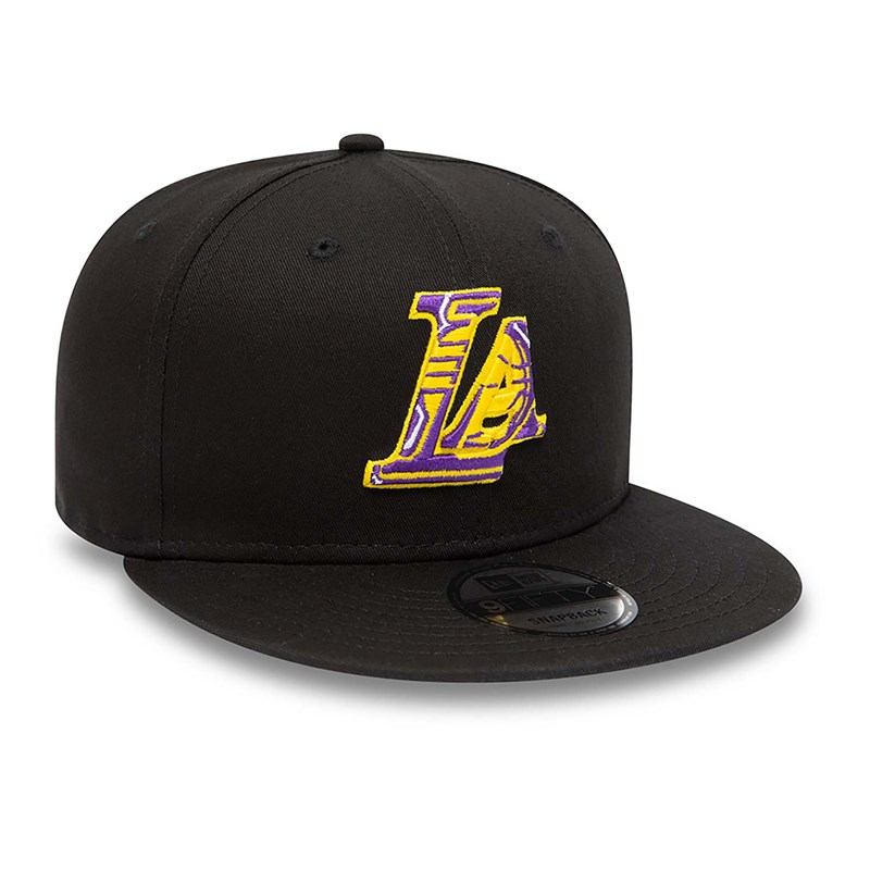 Black New Era La Lakers Team Infill Logo Cap 9fifty | FLRK96401