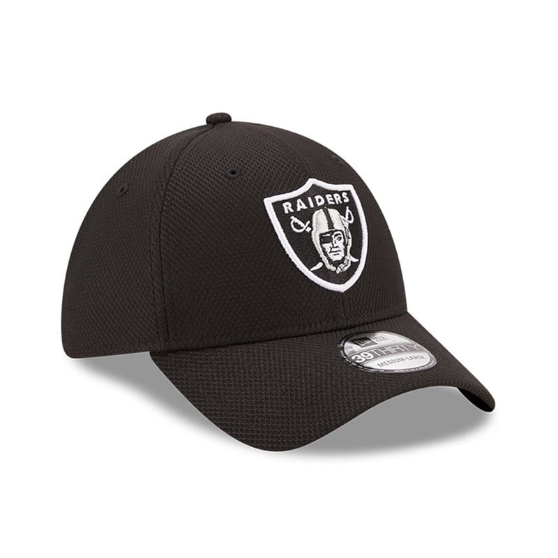 Black New Era Las Vegas Raiders Diamond Era Stretch Fit Cap 39thirty | XFVN80152