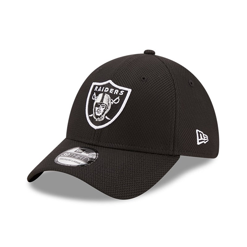 Black New Era Las Vegas Raiders Diamond Era Stretch Fit Cap 39thirty | XFVN80152