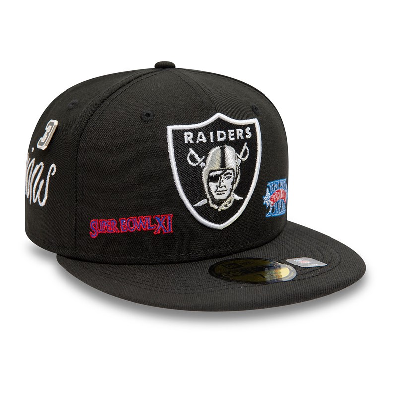 Black New Era Las Vegas Raiders Historic Champs Fitted Cap 59fifty | YOVH70532