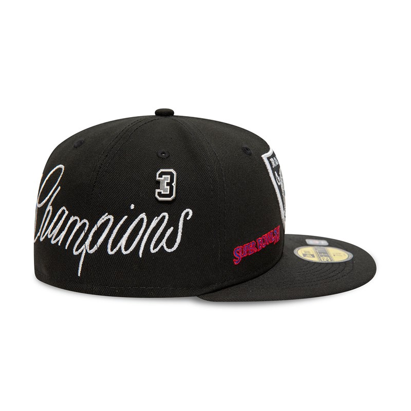 Black New Era Las Vegas Raiders Historic Champs Fitted Cap 59fifty | YOVH70532