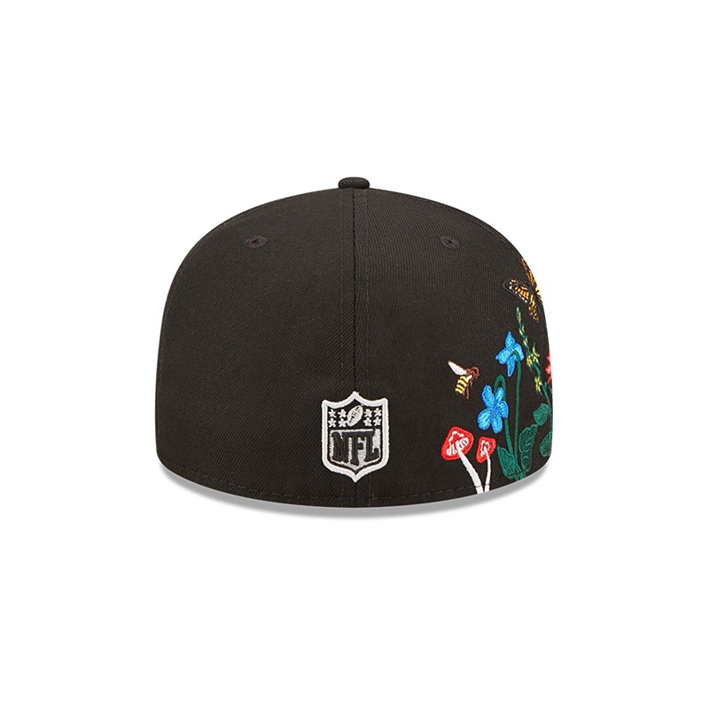 Black New Era Las Vegas Raiders NFL Blooming Fitted Cap 59fifty | USIV35146