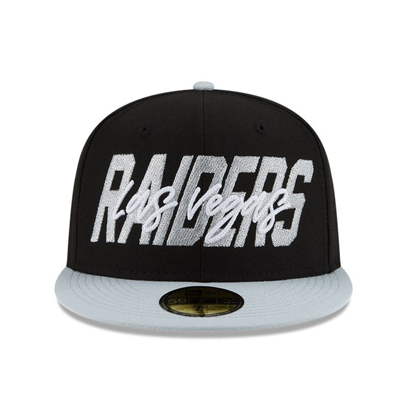 Black New Era Las Vegas Raiders NFL Draft Fitted Cap 59fifty | HZFI08314