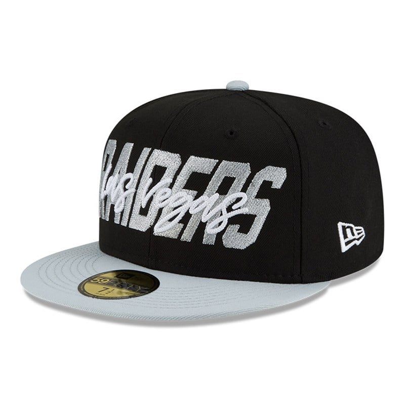 Black New Era Las Vegas Raiders NFL Draft Fitted Cap 59fifty | HZFI08314