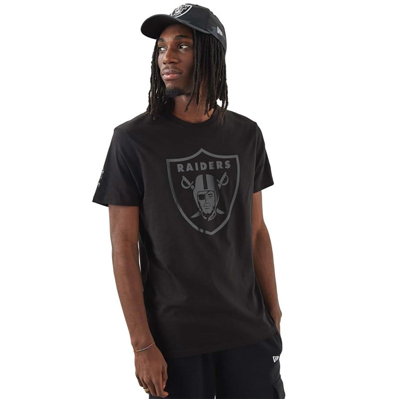 Black New Era Las Vegas Raiders NFL Foil T-Shirt | FHNJ85093