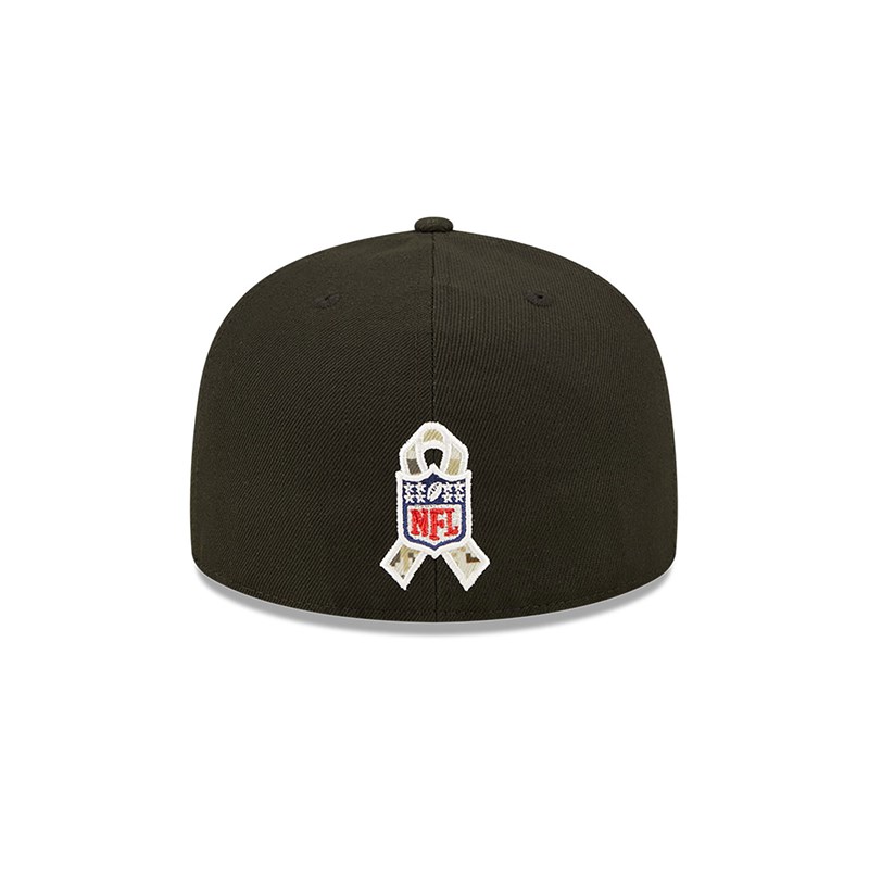 Black New Era Las Vegas Raiders NFL Salute To Service Fitted Cap 59fifty | DBWF65283