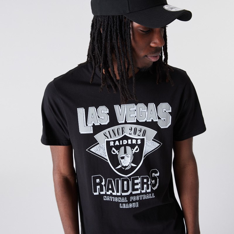 Black New Era Las Vegas Raiders NFL Team Wordmark T-Shirt | AVNS79468